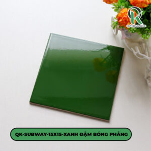 QK-SUBWAY-15X15-XANH ĐẬM BÓNG PHẲNG