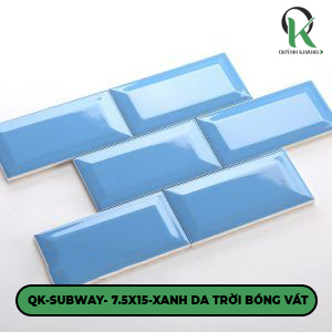 QK-SUBWAY- 7.5X15-XANH DA TRỜI BÓNG VÁT